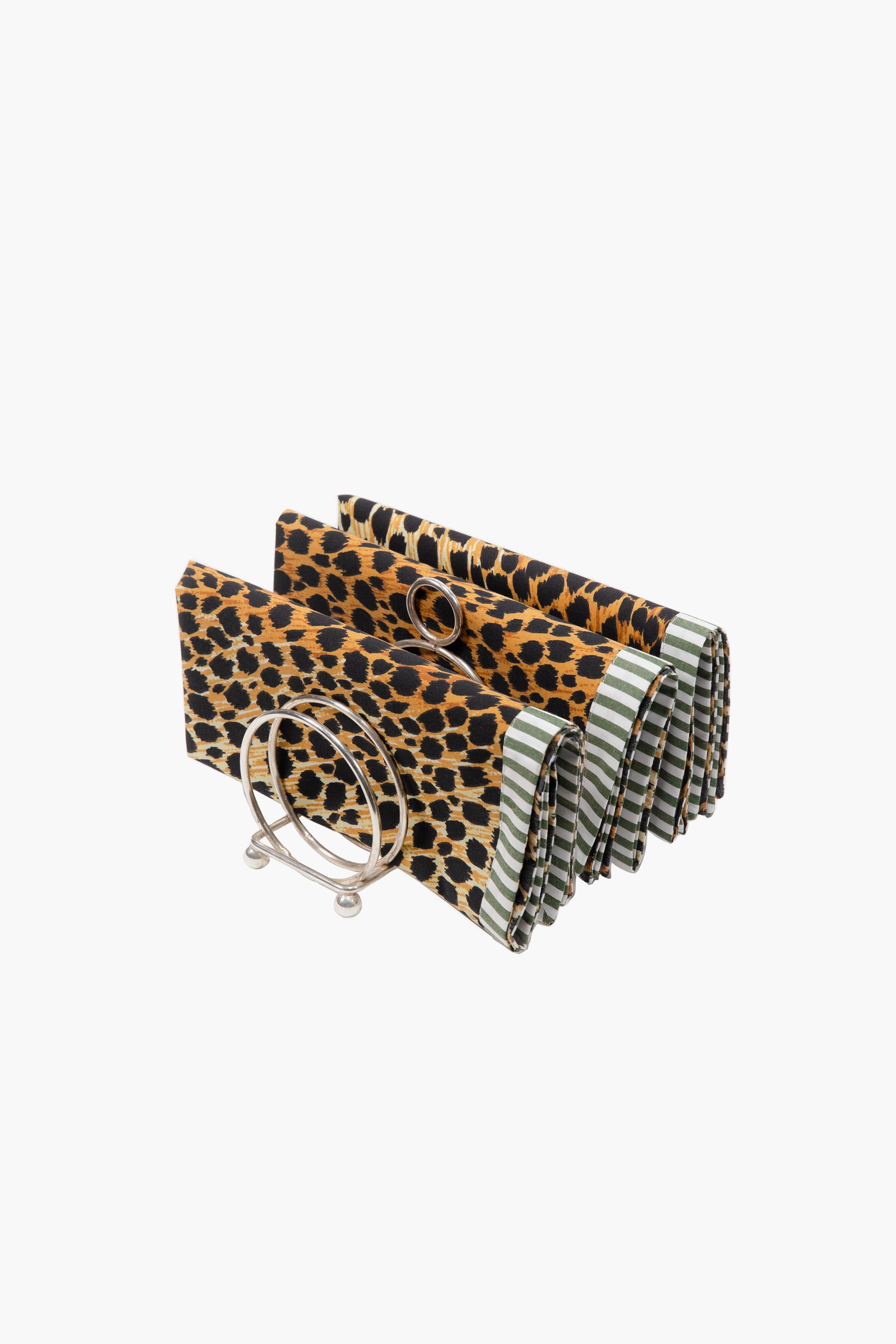 The BETTINA leopard & Parisian khaki napkin